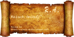 Reisch Anikó névjegykártya